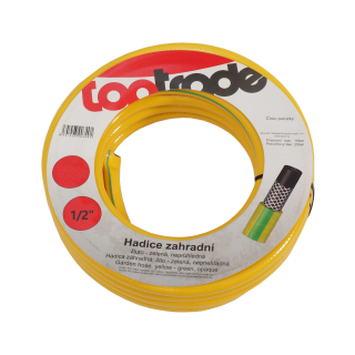 TOPTRADE zahradní hadice 1/2" 10 m – žluto‑zelená, neprůhledná