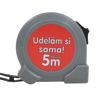 TOPTRADE svinovací metr 5 m × 19 mm, jednobrzdový