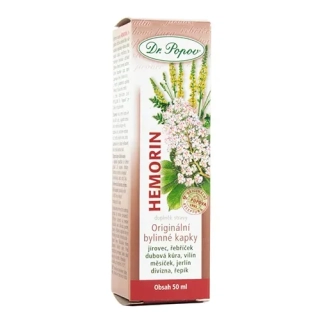 Hemorin, originální bylinné kapky, 50 ml Dr. Popov